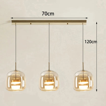 Halden pendant 3-head style B layout — black ironware | Casa Norex