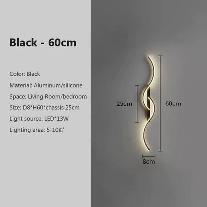 Close-up of slim LED strip profile on Strato wall sconce | Casa Norex