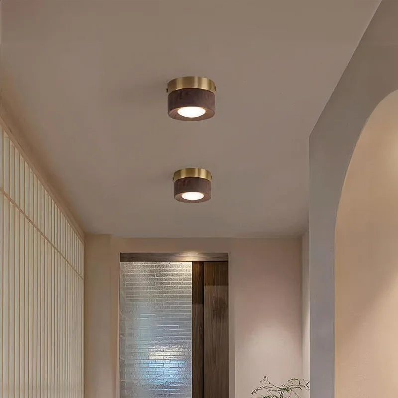 Ceiling spotlight in Wood surface mount style