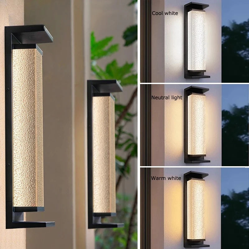 Solar dusk to dawn wall lantern installed beside a garage
