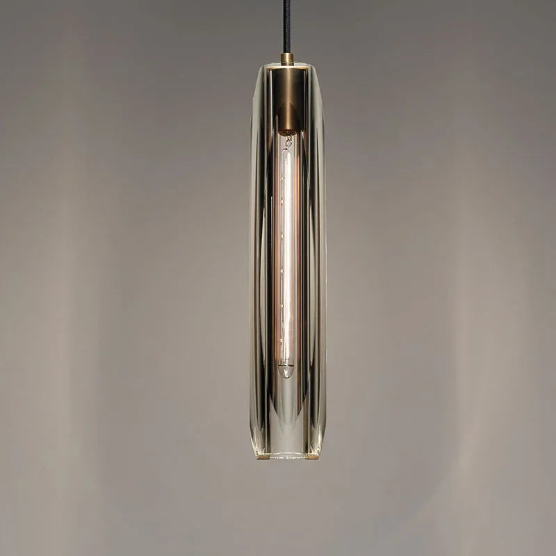 Crystal pendant light spec diagram — Large Gold, 7cm diameter, 38cm height — Casa Norex