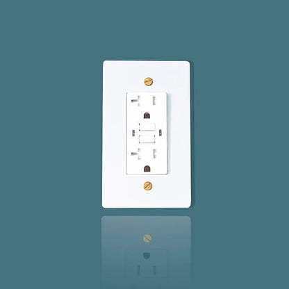 20A wall outlet in White Gold finish — GFCI protection | Casa Norex