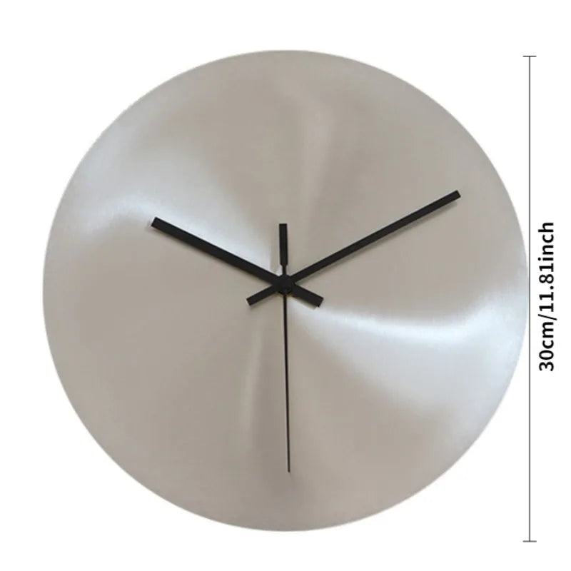 Ultra-Thin Metal Wall Clock 12 inch size detail | Casa Norex