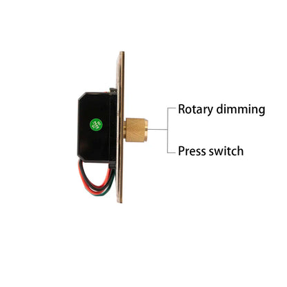 Rotary Knob Brass Dimmer Switch
