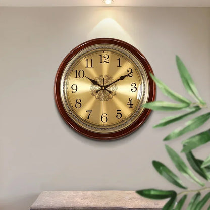 Vintage Gold Metal Wall Clock