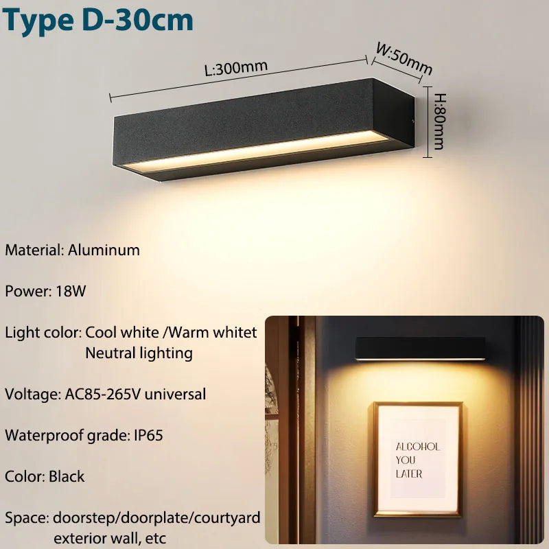 Harbor Aluminum Porch Wall Sconce mounted beside a front door | Casa Norex