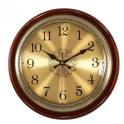 Vintage Gold Metal Wall Clock