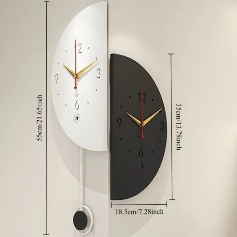Voice-Activated Corner Wall Clock — 45x15cm metal | Casa Norex