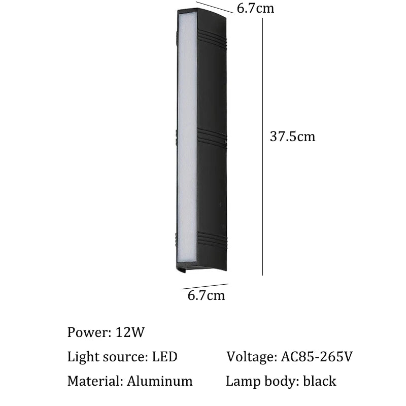 Aluminum outdoor wall light — baked aluminum finish, IP65 waterproof | Casa Norex