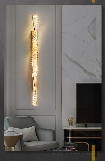 Milano Crystal Linear Sconce