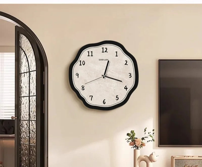 Wavy Edge Wall Clock study setting — Casa Norex