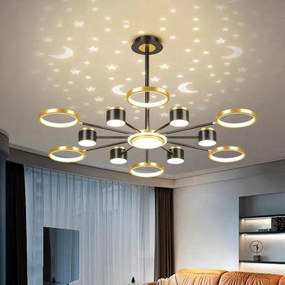 Aurora Starry Cluster Chandelier black frame variant — Casa Norex