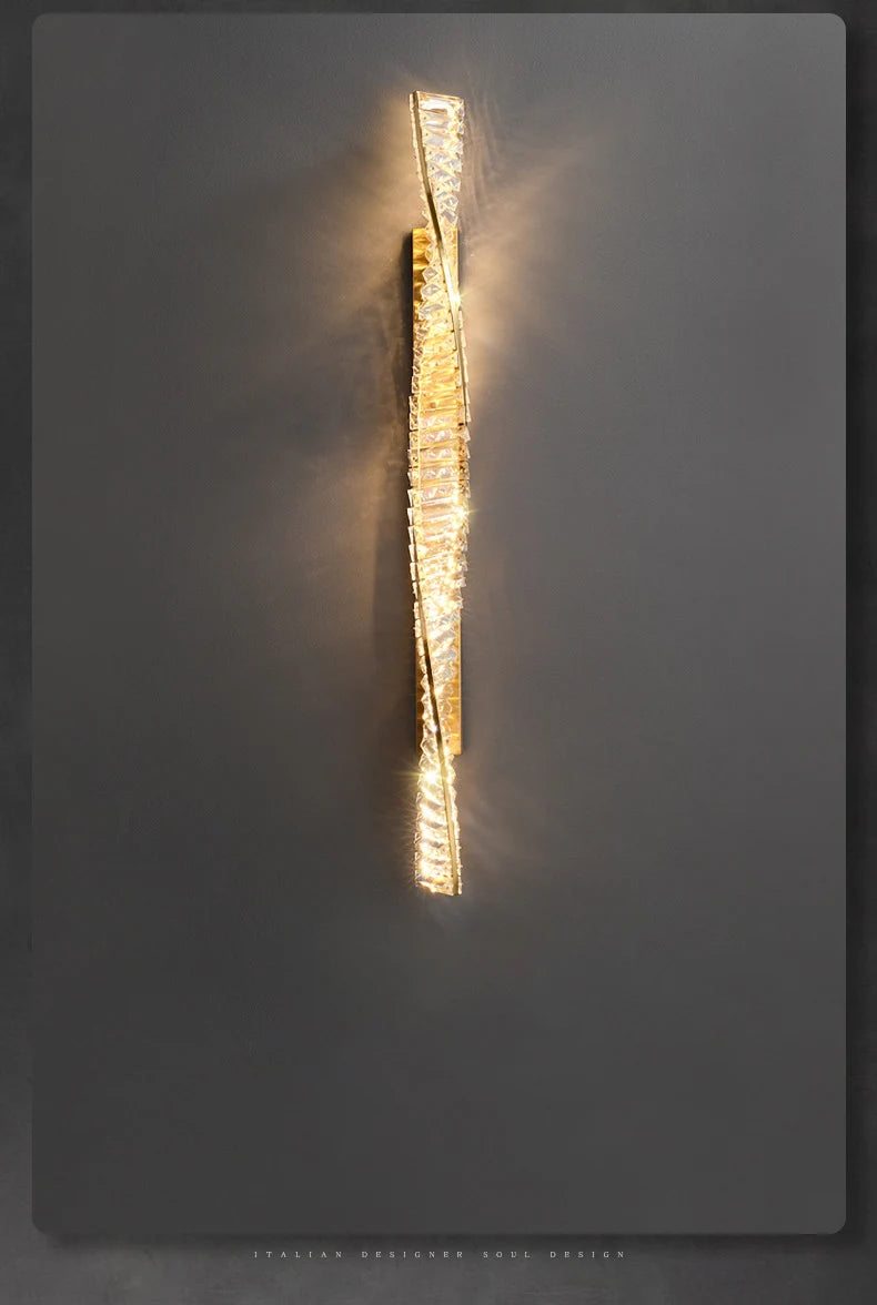 Milano Crystal Linear Sconce