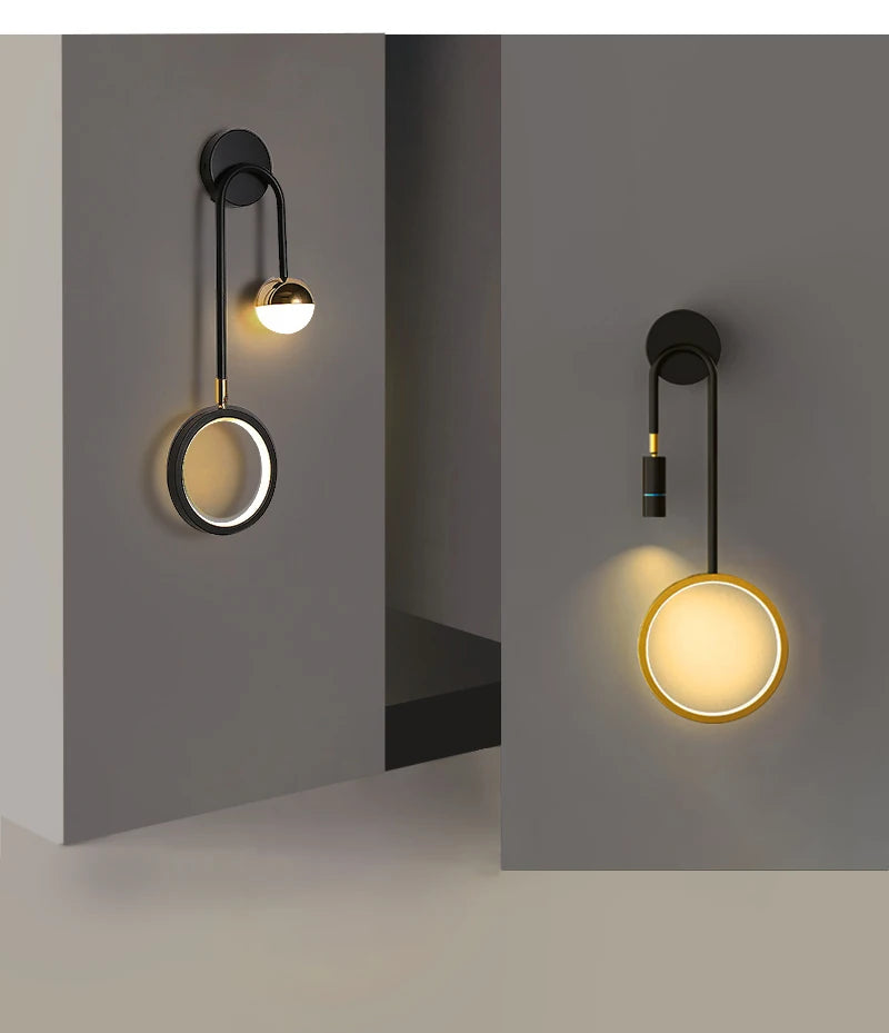 Wall sconce ball diffuser lit in Warm White | Casa Norex