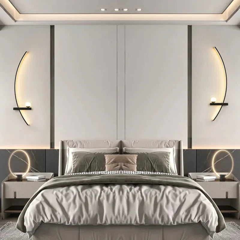 LED wall sconce 55cm and 105cm size options — gold finish | Casa Norex