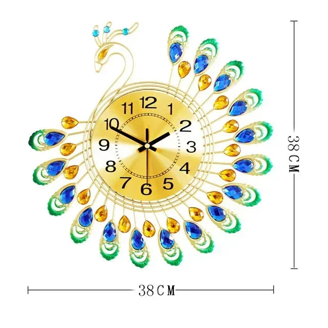 Peacock Metal Wall Clock