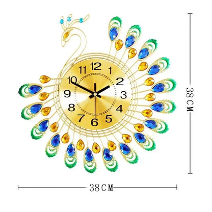 Peacock Metal Wall Clock