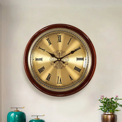Vintage Gold Metal Wall Clock