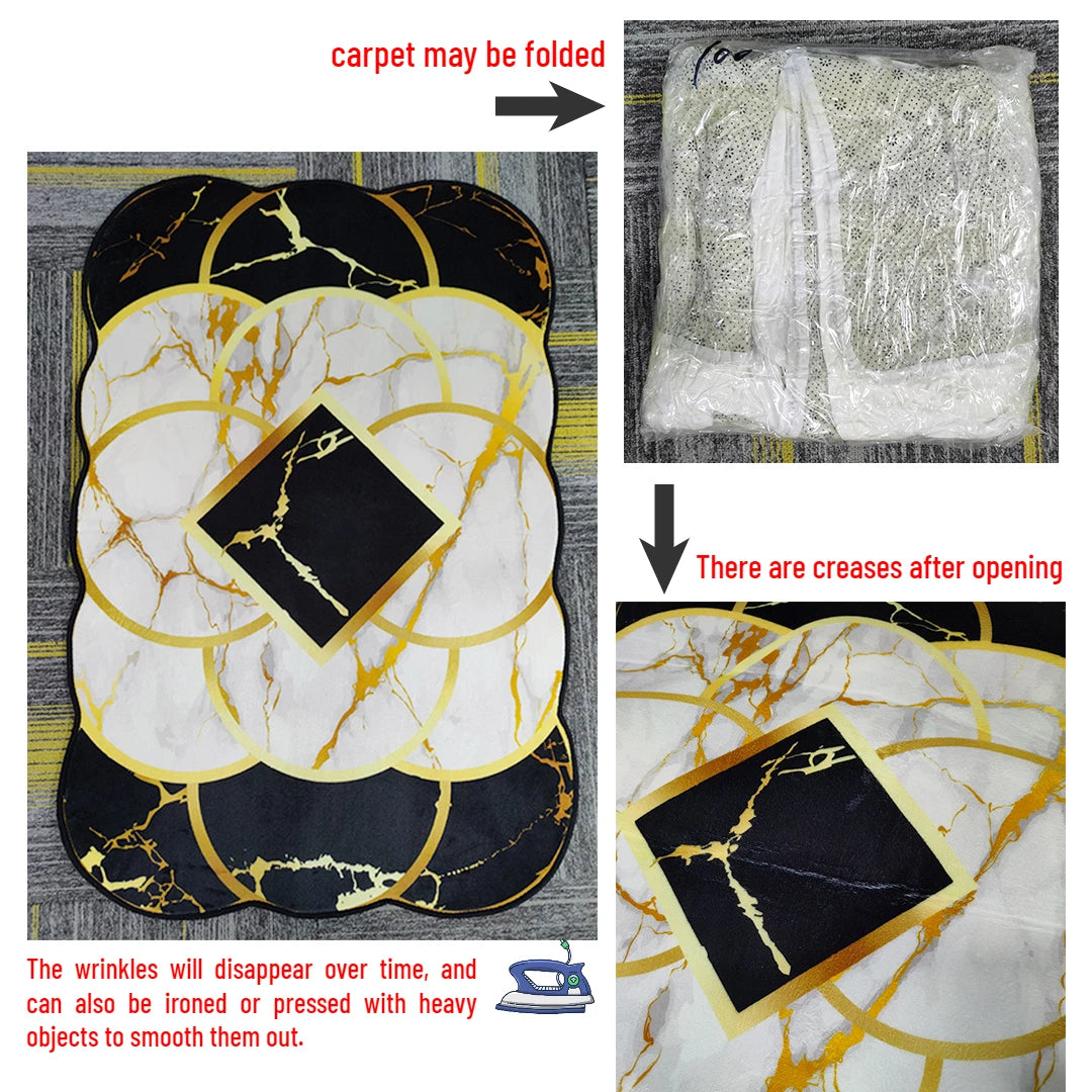 Short-velvet Persian retro rug in living room setting — Casa Norex