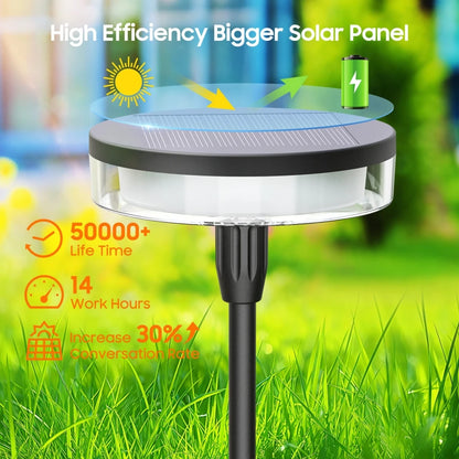 Solar swaying pathway light extended height setting