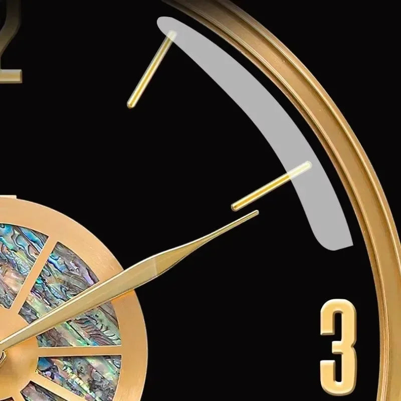 Mirror Alloy Wall Clock silent sweep-second movement — Casa Norex
