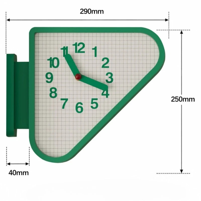 Triangular Corner Wall Clock style variant 6 | Casa Norex