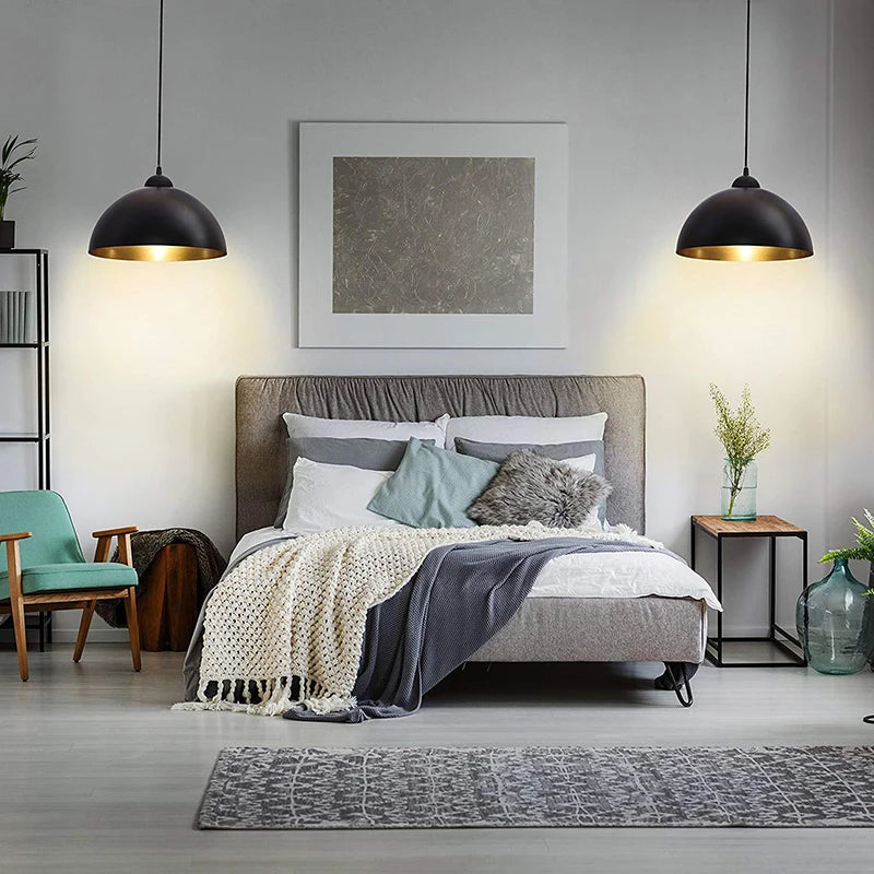 Machinist Black Dome Pendant Light