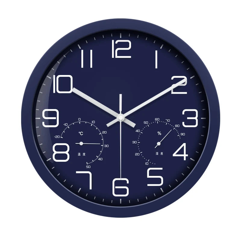 Temperature Humidity Wall Clock — 12 inch combo face | Casa Norex