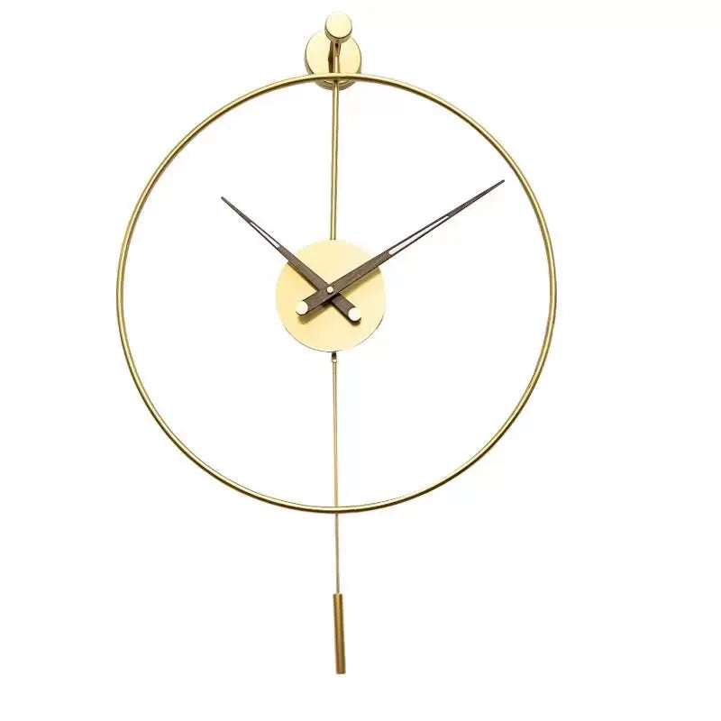 Scandinavian Metal Wall Clock 60cm Gold finish | Casa Norex