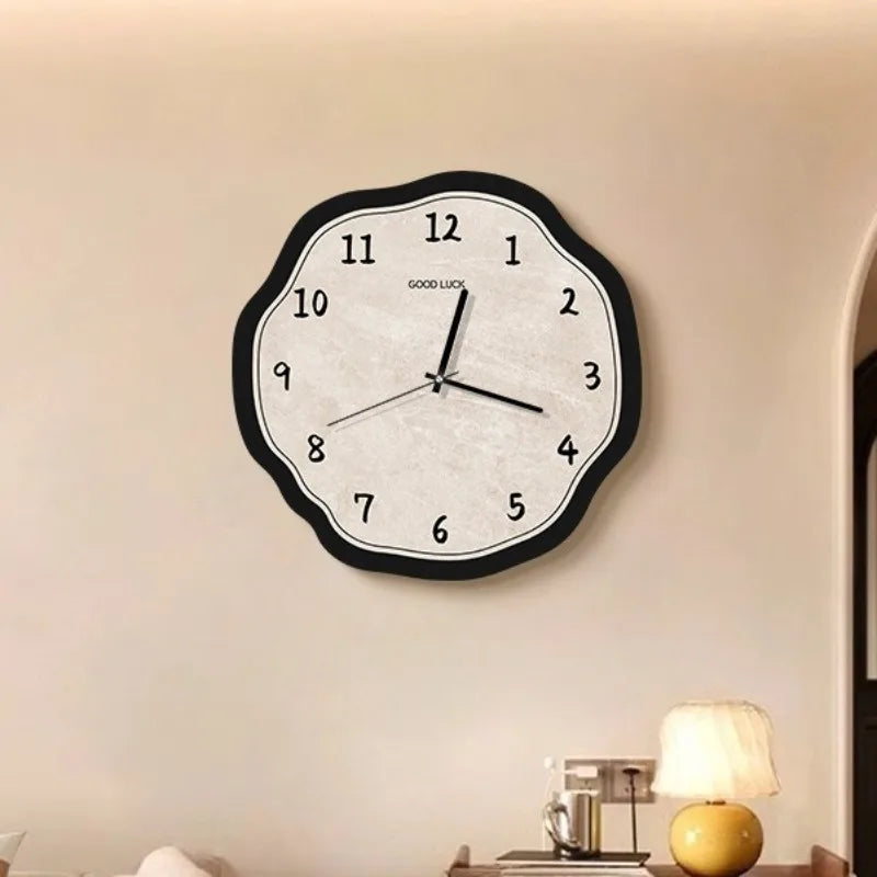 Wavy Edge Wall Clock scale reference on a wall — Casa Norex
