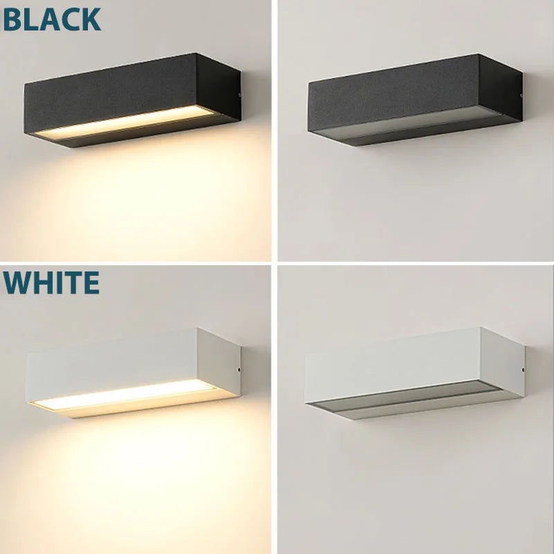 Harbor sconce 3000K warm white light on — Casa Norex