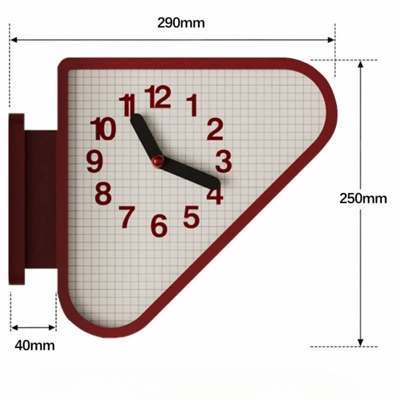 Triangular Corner Wall Clock style variant 4 | Casa Norex