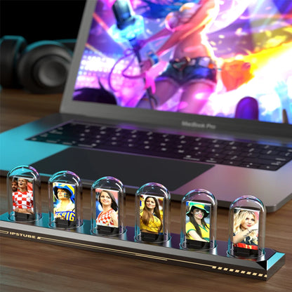 IPS Glow Tube Clock USB Type-C charging port