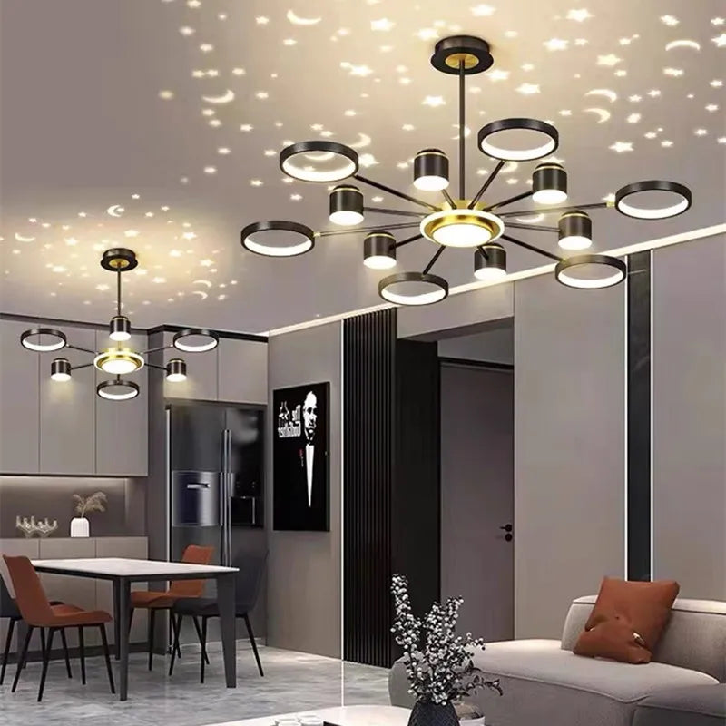 Aurora chandelier 3-color adjustable light effect — Casa Norex