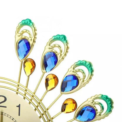 Peacock Metal Wall Clock