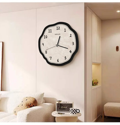 Wavy Edge Wall Clock close-up angle 2 — Casa Norex