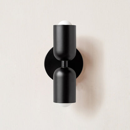 Colorful Minimalist Dual-Bulb Wall Sconce for Modern Ambience
