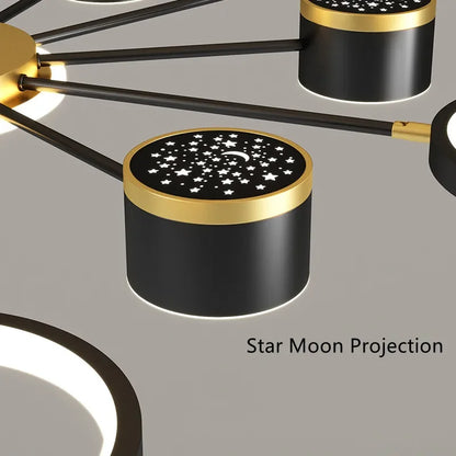 Aurora Starry Cluster Chandelier canopy and mounting detail — Casa Norex