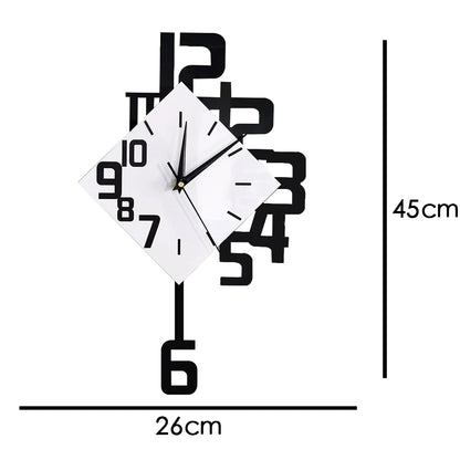 Swinging Numeral Pendulum Wall Clock close-up of the swinging numeral | Casa Norex