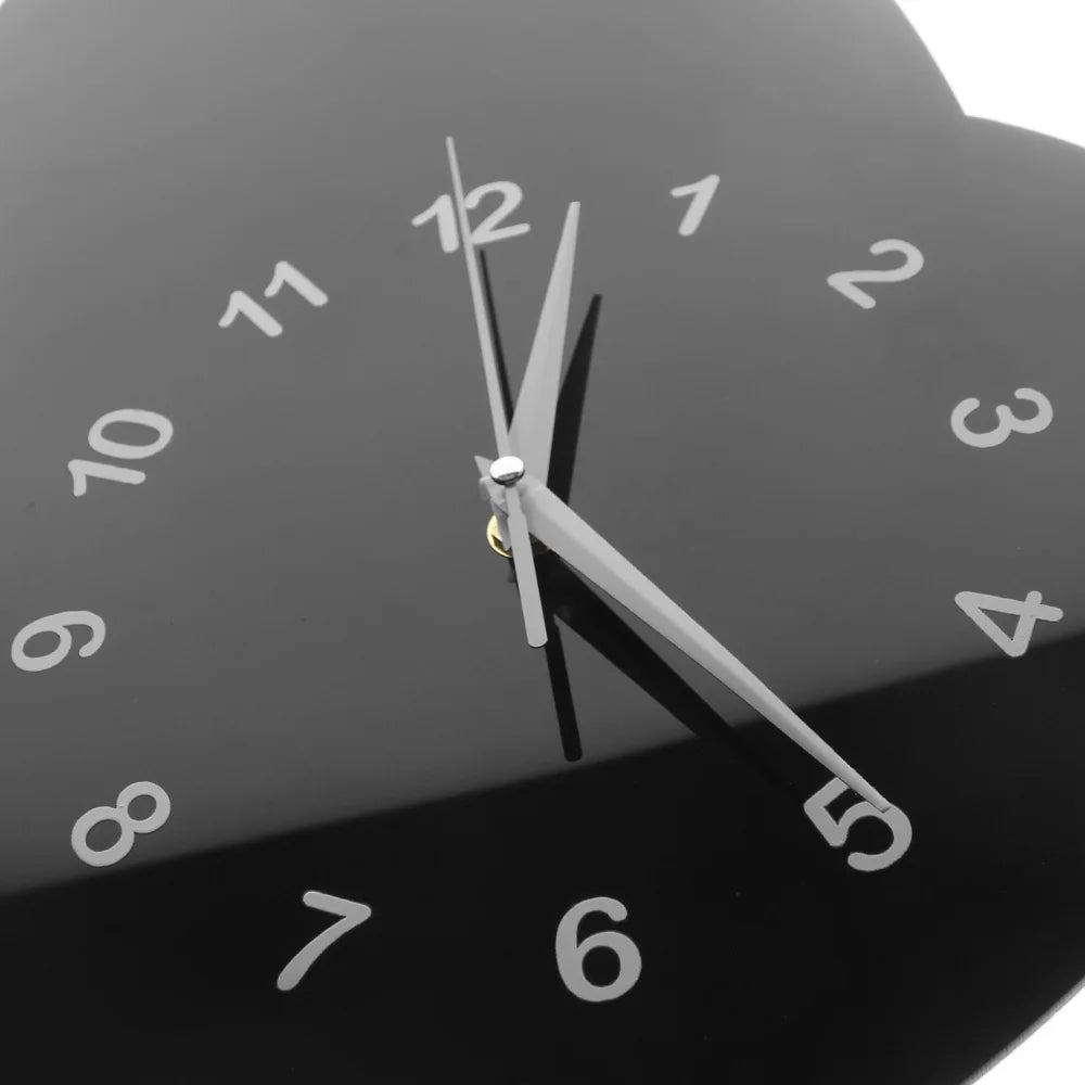 Black Cat Pendulum Wall Clock scale reference on a wall — Casa Norex