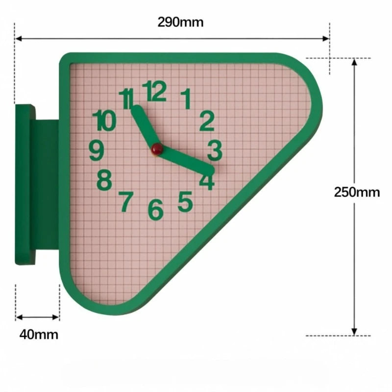 Triangular Corner Wall Clock style variant 7 | Casa Norex