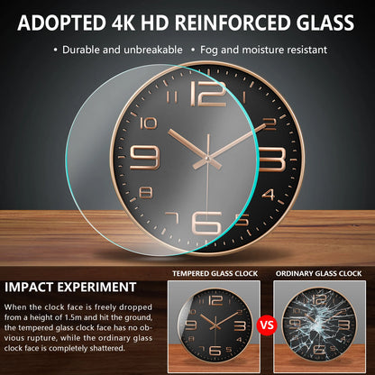 Punch-Free Dome Wall Clock ABS frame detail — Casa Norex