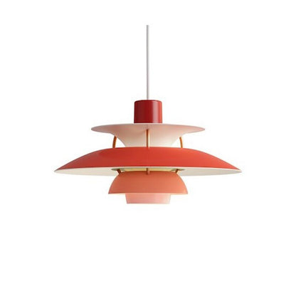 Layered pendant light orange matte - adjustable hanging height - Casa Norex
