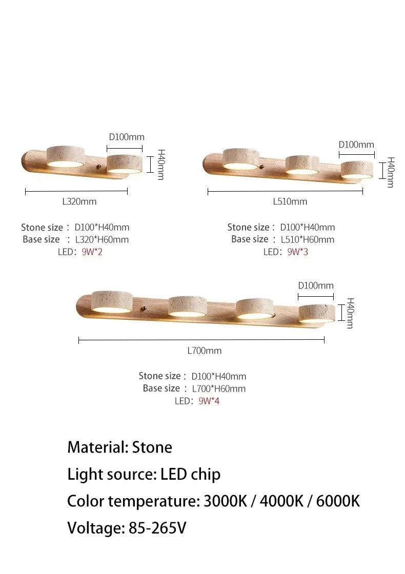 Travertine Duo Wall Light