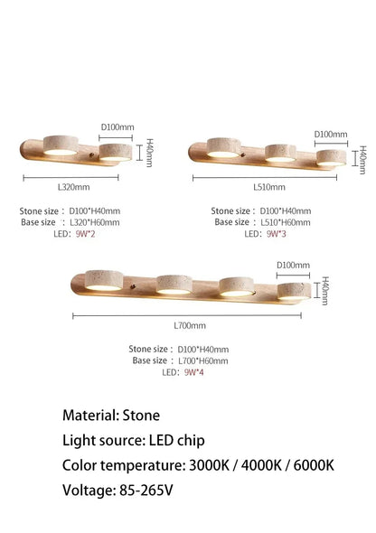 Travertine Duo Wall Light