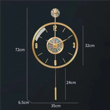 Mirror Alloy Wall Clock scale reference on a wall — Casa Norex