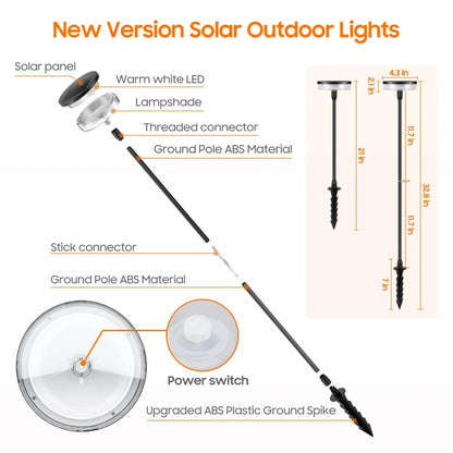 Solar swaying pathway light packaging and ground spike