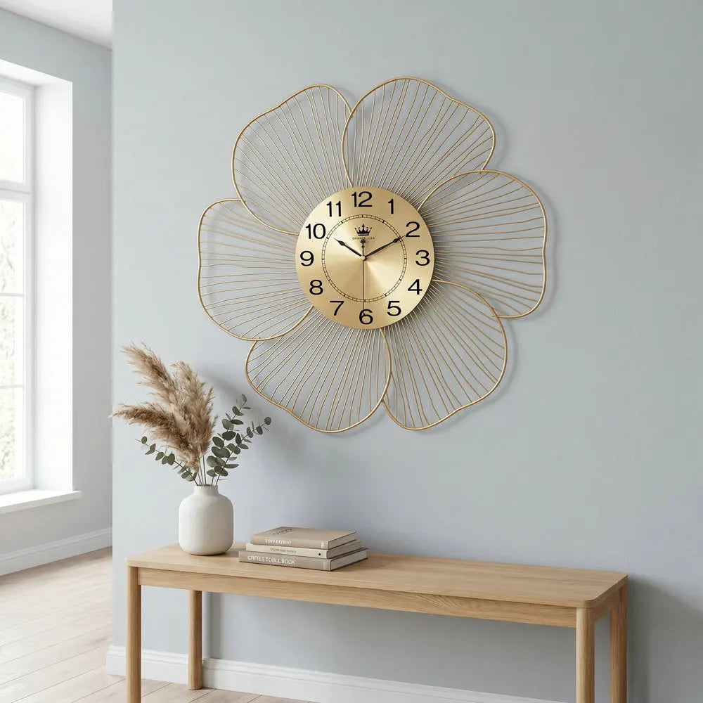 Metal Flower Wall Clock detail view 8 — Casa Norex