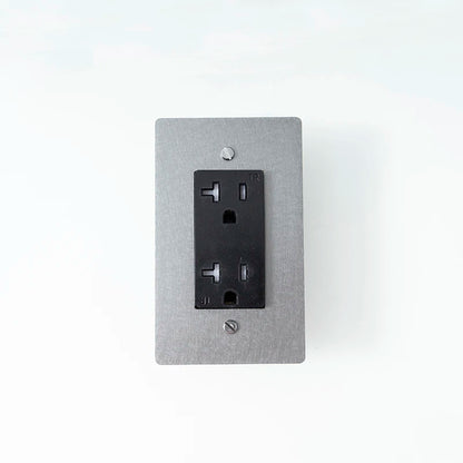 Stainless Steel 20A wall outlet — standard socket — Casa Norex