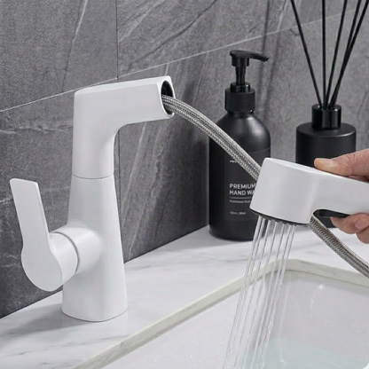 Rivermist 360° Pull-Out Kitchen Faucet — 360° rotatable spout, close-up | Casa Norex